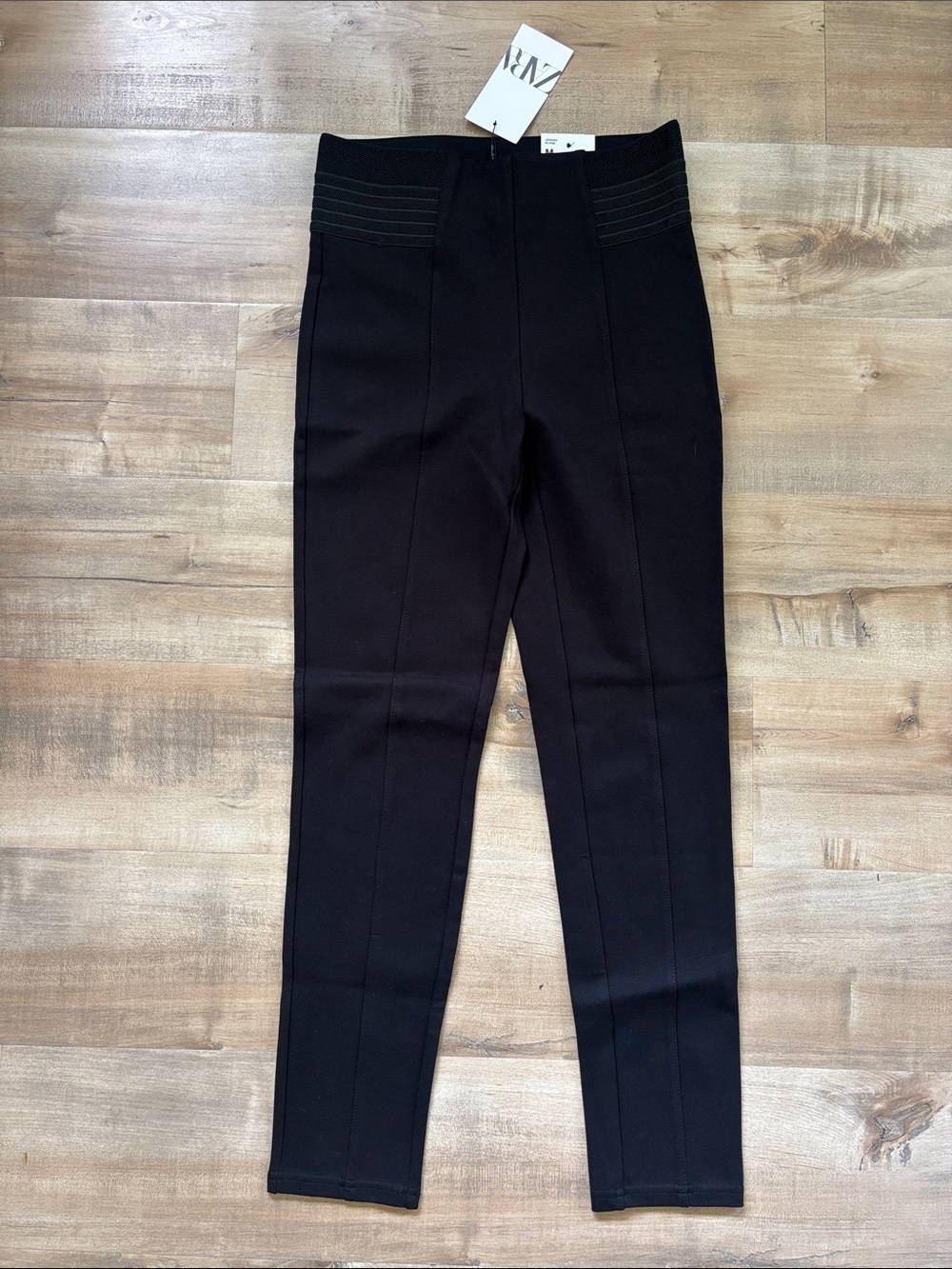 Zara Black Ponte Skinny High-Waist Pants